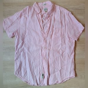 Pink short sleeve button-up